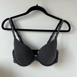 Victoria's Secret Bombshell Push-up Sexy Club Party Bra Logo Straps Sz 34D